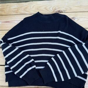 Black and White Striped Sweater